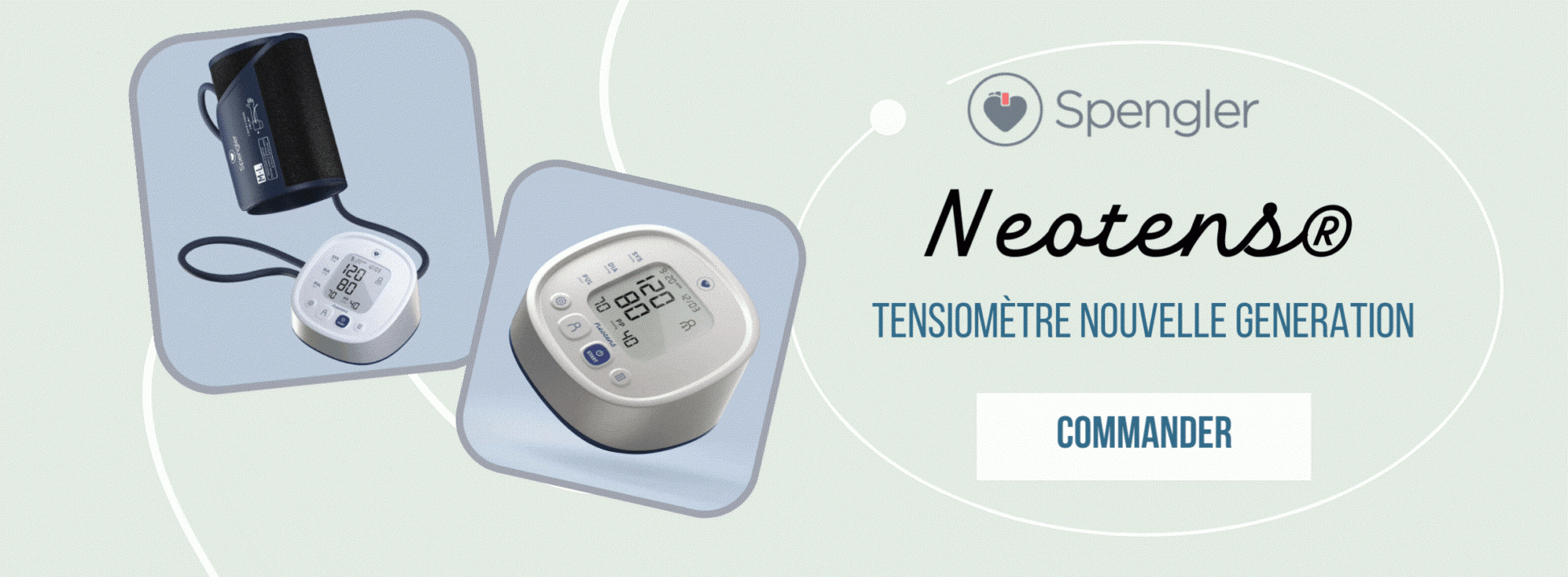 Le NEOTENS®  de Spengler: tensiomètre électronique au bras ergonomique, fiable et confortable